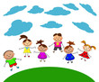 vector happy kids vector happy kids