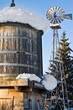 Snow Covered Water Tower
