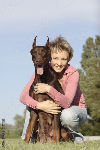 Photo: Woman and dog Woman and dog