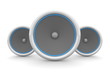 Three Speakers - Blue Design Three Speakers - Blue Design