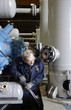 Senior technician at working