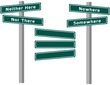 Set of Street Signs