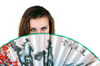 The girl with fan