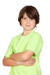 Funny portrait of freckled boy