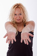 Woman showing hands Woman showing hands