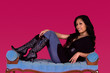 Girl on a Chair Posing Girl on a Chair Posing