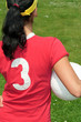 frau, fußball, fußballspielerin