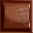 One letter of chocolate alphabet