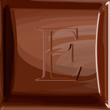 One letter of chocolate alphabet
