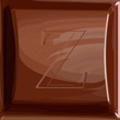 One letter of chocolate alphabet