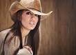 sexy woman with cowboy hat