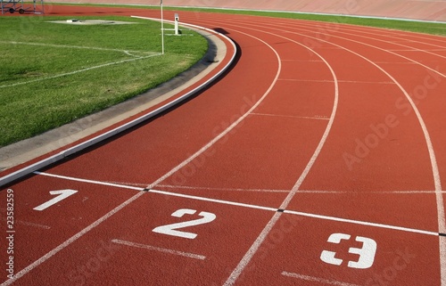 Photo: Athlectics Track Lane Numbers Athlectics Track Lane Numbers