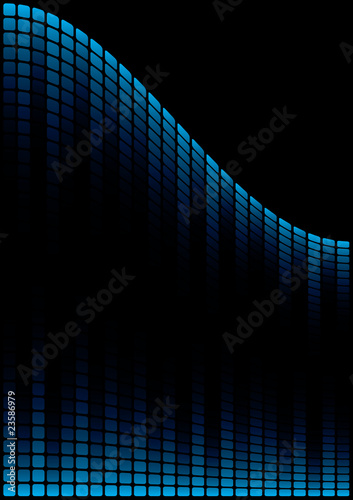 Vector: Blue Graphic Equalizer Display Blue Graphic Equalizer Display