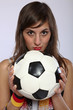 Photo: Serious German Soccer Fan Girl Serious German Soccer Fan Girl