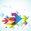 Abstract colored background with arrows.