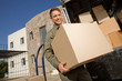 Photo: Happy delivery man Happy delivery man