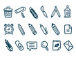 Stationery icons set