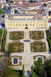colorno palace from a bird's eye view, italy