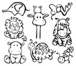 Silhouettes of animals. Silhouettes of animals.