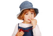 little girl with strawberry