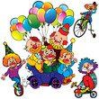 Funny clowns on a white background. Vector art-illustration. Funny clowns on a white background. Vector art-illustration.