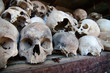Skulls of torture victims  at the Killing Fields, Cambodia.