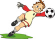 Vektor: Fußball, Fussball, Junge, Tor, Fußballspiel, Torschuss Fußball, Fussball, Junge, Tor, Fußballspiel, Torschuss