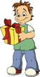 Junge, Geburtstag, Geschenk, Kind, Weihnachten