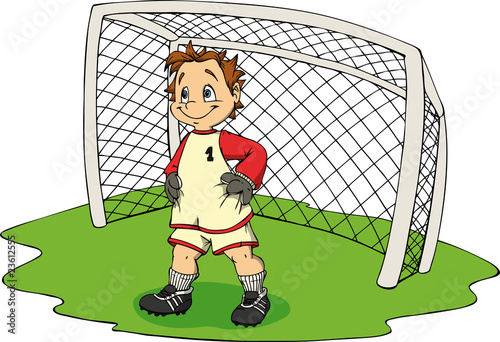 Vektor: Fußball, Fussball, Junge, Tor, Fußballspiel Fußball, Fussball, Junge, Tor, Fußballspiel