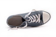old blue walking shoe