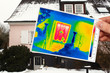 thermal imaging of a basement door