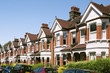 Photo: Row of Typical English Terraced Houses at London. Row of Typical English Terraced Houses at London.
