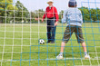 Foto: Großvater, Enkel, Fußball Großvater, Enkel, Fußball