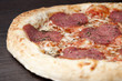 Delicious fresh salami pizza