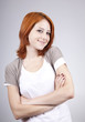 Young Businesswomen in white with
