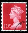 Queen Elizabeth II, ten pence, Great Britain postage stamp