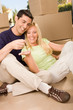 Couple holding keys