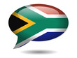 South African Flag Speech Bubble Icon (South Africa Web Button)