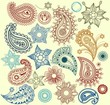 Paisley and flowers set