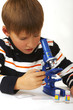 The boy with a microscope