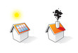 Two houses vector icons