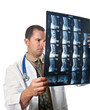 Doctor Examining Film Scans