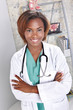 Expressions of a doctor at her office