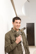 Happy carpenter portrait