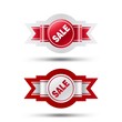 Label with ribbon. Stickers Label with ribbon. Stickers