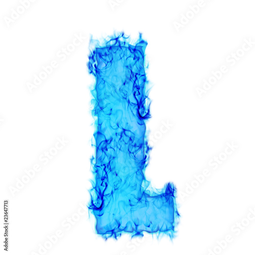 Illustration: Water smoking letter L Water smoking letter L