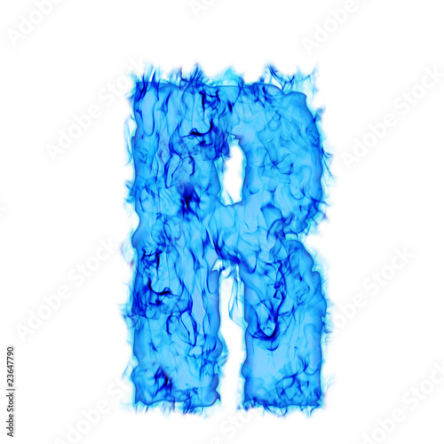 Illustration: Water smoking letter R Water smoking letter R