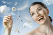 dandelion in hand