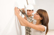 Couple doing home renovation