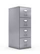 Filing cabinet isolated over white background